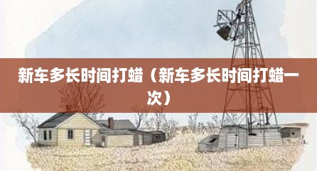 新车多长时间打蜡（新车多长时间打蜡一次）