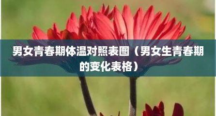 男女青春期体温对照表图（男女生青春期的变化表格）