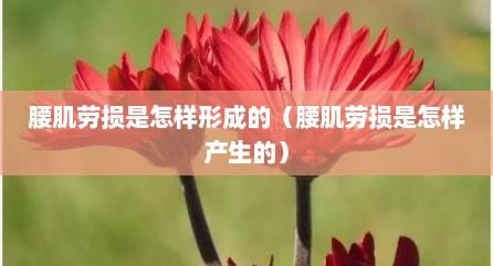 腰肌劳损是怎样形成的（腰肌劳损是怎样产生的）