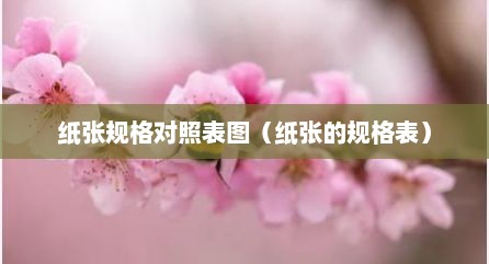 纸张规格对照表图（纸张的规格表）
