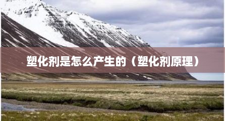 塑化剂是怎么产生的（塑化剂原理）