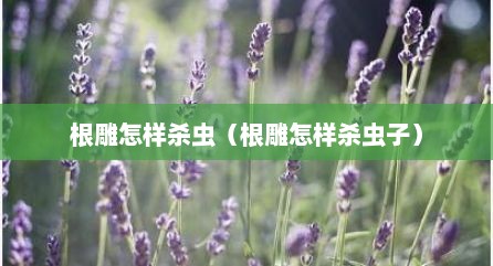 根雕怎样杀虫（根雕怎样杀虫子）