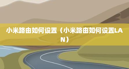 小米路由如何设置（小米路由如何设置LAN）
