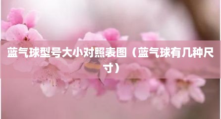 蓝气球型号大小对照表图（蓝气球有几种尺寸）