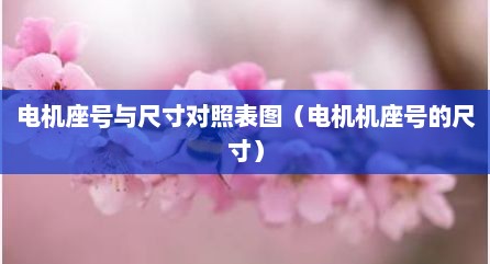 电机座号与尺寸对照表图（电机机座号的尺寸）