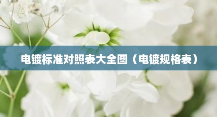 电镀标准对照表大全图（电镀规格表）