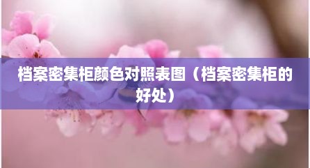 档案密集柜颜色对照表图（档案密集柜的好处）