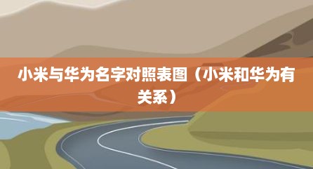 小米与华为名字对照表图（小米和华为有关系）