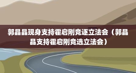 郭晶晶现身支持霍启刚竞逐立法会（郭晶晶支持霍启刚竞选立法会）