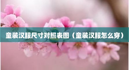童装汉服尺寸对照表图（童装汉服怎么穿）