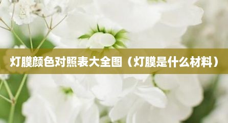 灯膜颜色对照表大全图（灯膜是什么材料）