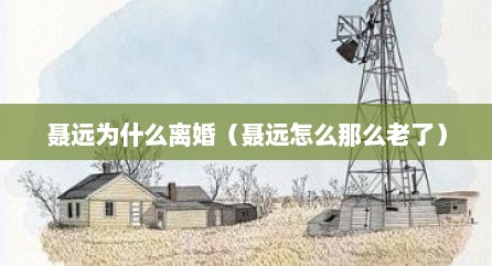 聂远为什么离婚（聂远怎么那么老了）