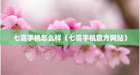 七喜手机怎么样（七喜手机官方网站）