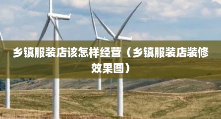 乡镇服装店该怎样经营（乡镇服装店装修效果图）
