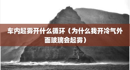 车内起雾开什么循环（为什么我开冷气外面玻璃会起雾）