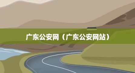 广东公安网（广东公安网站）
