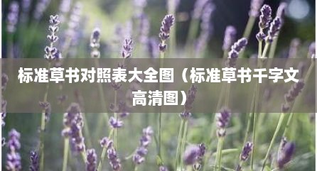 标准草书对照表大全图（标准草书千字文高清图）