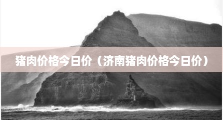 猪肉价格今日价（济南猪肉价格今日价）