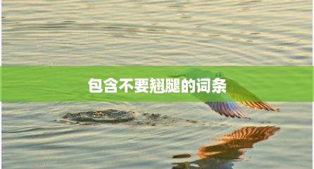 包含不要翘腿的词条