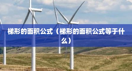 梯形的面积公式（梯形的面积公式等于什么）