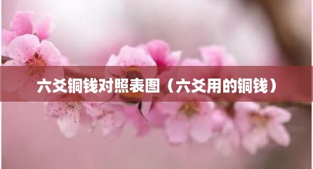 六爻铜钱对照表图（六爻用的铜钱）