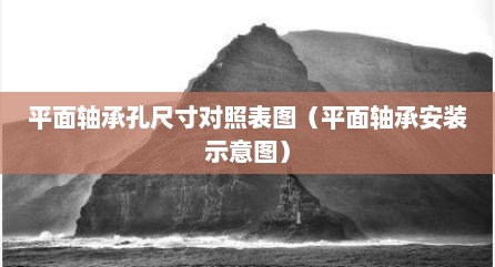 平面轴承孔尺寸对照表图（平面轴承安装示意图）