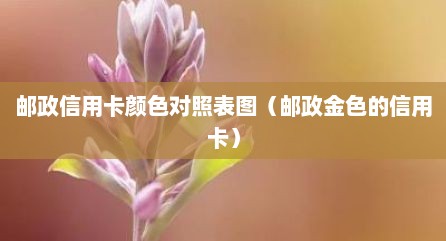 邮政信用卡颜色对照表图（邮政金色的信用卡）