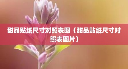 甜品贴纸尺寸对照表图（甜品贴纸尺寸对照表图片）