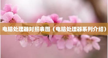 电脑处理器对照表图（电脑处理器系列介绍）