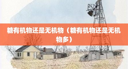 糖有机物还是无机物（糖有机物还是无机物多）