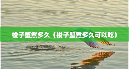 梭子蟹煮多久（梭子蟹煮多久可以吃）