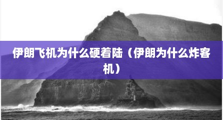 伊朗飞机为什么硬着陆（伊朗为什么炸客机）