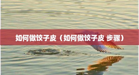 如何做饺子皮（如何做饺子皮 步骤）