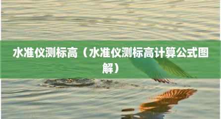 水准仪测标高（水准仪测标高计算公式图解）