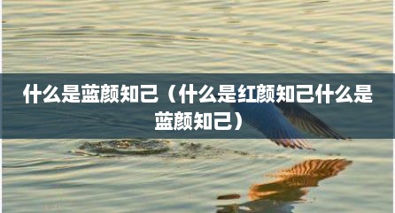 什么是蓝颜知己（什么是红颜知己什么是蓝颜知己）