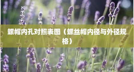 螺帽内孔对照表图（螺丝帽内径与外径规格）