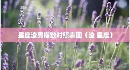 星座渣男指数对照表图（渣 星座）