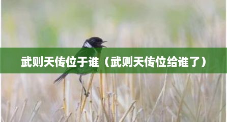 武则天传位于谁（武则天传位给谁了）