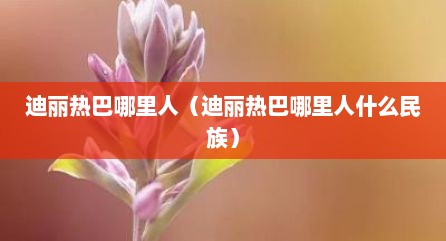 迪丽热巴哪里人（迪丽热巴哪里人什么民族）