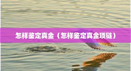 怎样鉴定真金（怎样鉴定真金项链）