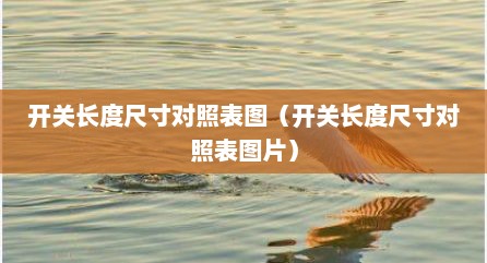 开关长度尺寸对照表图（开关长度尺寸对照表图片）