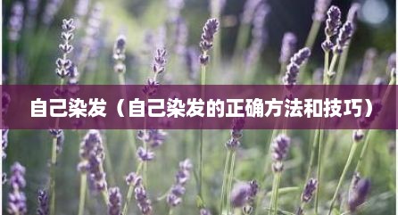 自己染发（自己染发的正确方法和技巧）