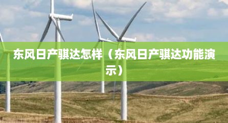 东风日产骐达怎样（东风日产骐达功能演示）
