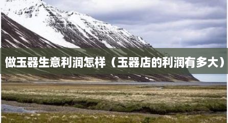做玉器生意利润怎样（玉器店的利润有多大）