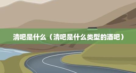 清吧是什么（清吧是什么类型的酒吧）