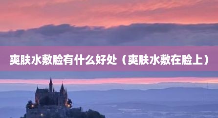 爽肤水敷脸有什么好处（爽肤水敷在脸上）