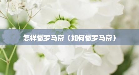 怎样做罗马帘（如何做罗马帘）