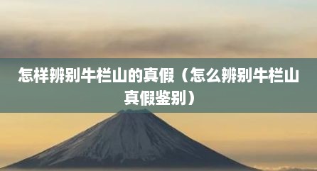 怎样辨别牛栏山的真假（怎么辨别牛栏山真假鉴别）