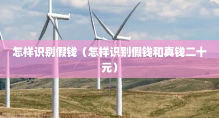 怎样识别假钱（怎样识别假钱和真钱二十元）