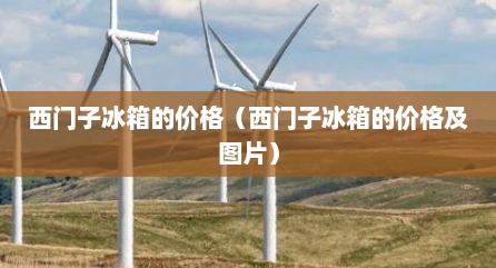 西门子冰箱的价格（西门子冰箱的价格及图片）